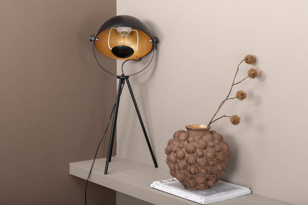 Venture Home Search -Table Lamp - Black/Black / Brass