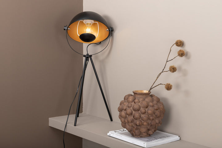 Venture Home Search -Table Lamp - Black/Black / Brass