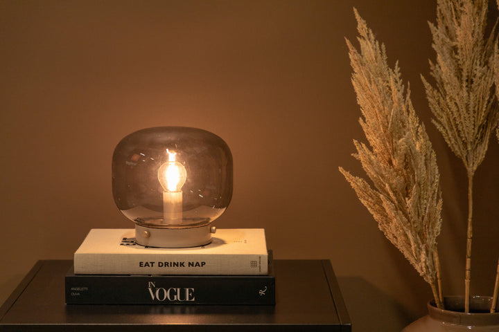 Venture Home Bollonelie -Table Lamp - Beige/Black smokey Glass