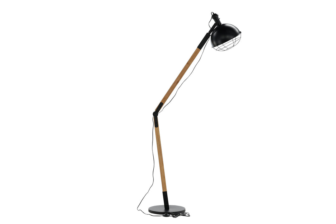 Venture Home Kick -Floor Lamp - Wood/Black