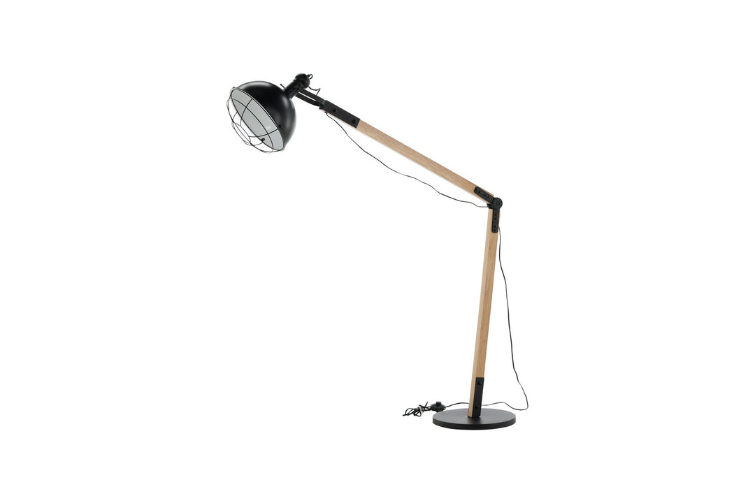 Venture Home Kick -Floor Lamp - Wood/Black