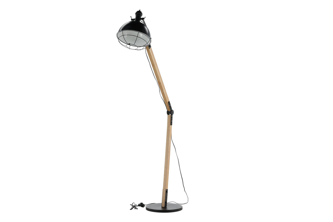 Venture Home Kick -Floor Lamp - Wood/Black