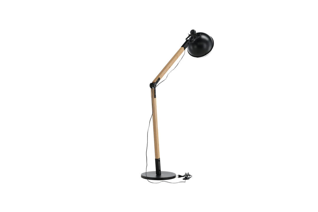 Venture Home Kick -Floor Lamp - Wood/Black