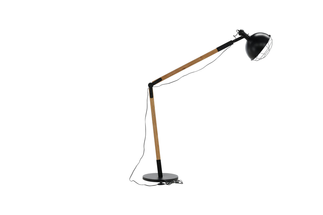 Venture Home Kick -Floor Lamp - Wood/Black