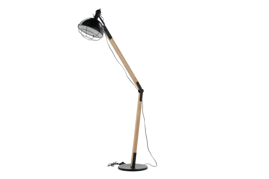 Venture Home Kick -Floor Lamp - Wood/Black