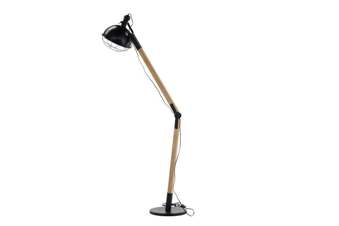 Venture Home Kick -Floor Lamp - Wood/Black