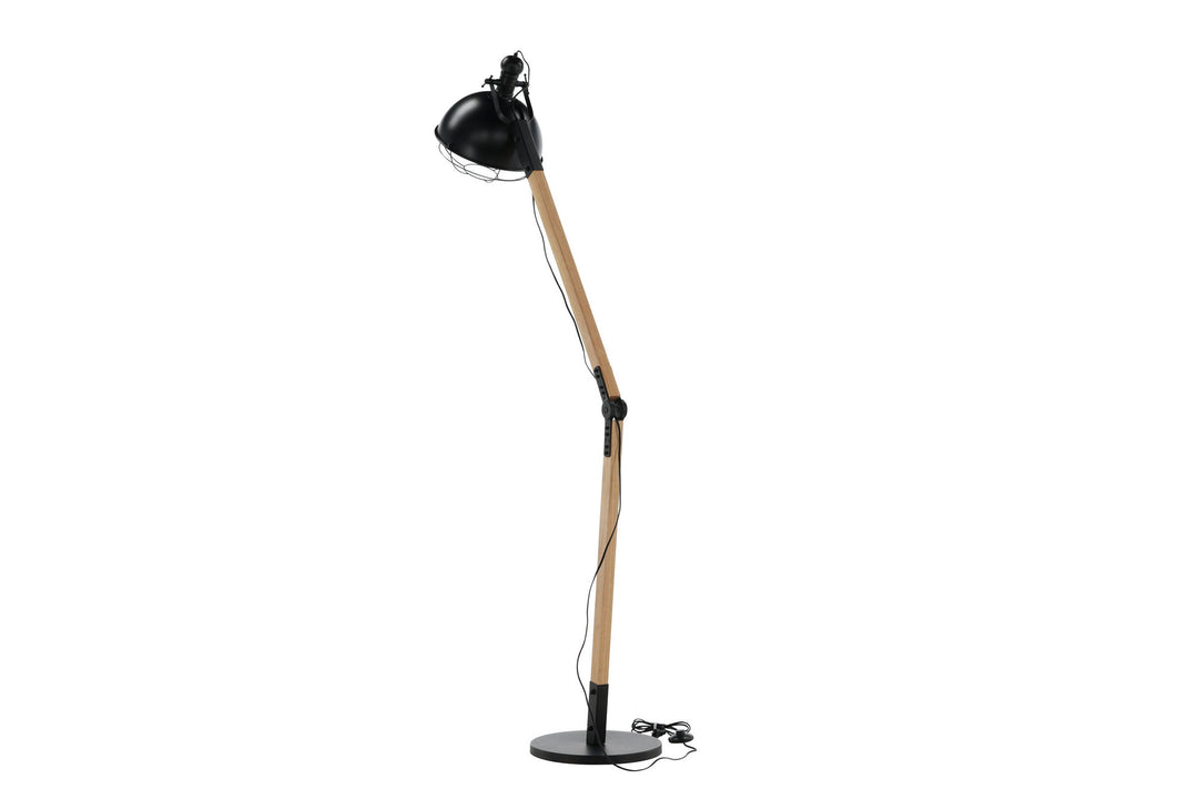 Venture Home Kick -Floor Lamp - Wood/Black