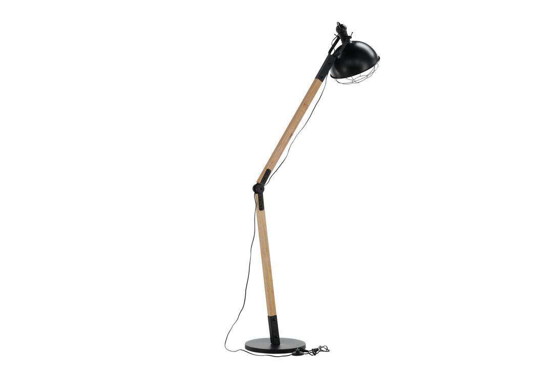 Venture Home Kick -Floor Lamp - Wood/Black