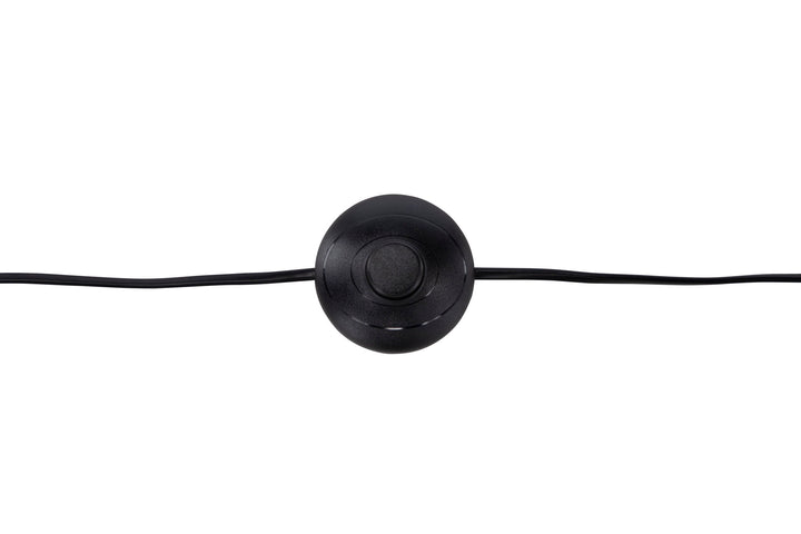 Venture Home Fence -Floor Lamp - Black/Natural Rattan