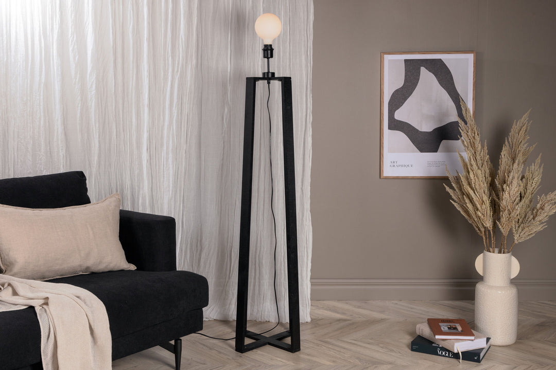 Venture Home Avspark -Floor Lamp - Blk Leg/Smokey Glass/Add Blk Smoked Glass ball on top