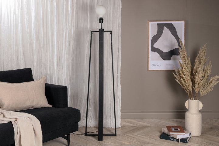 Venture Home Avspark -Floor Lamp - Blk Leg/Smokey Glass/Add Blk Smoked Glass ball on top