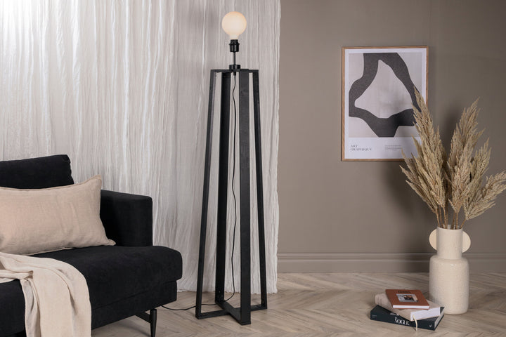 Venture Home Avspark -Floor Lamp - Blk Leg/Smokey Glass/Add Blk Smoked Glass ball on top