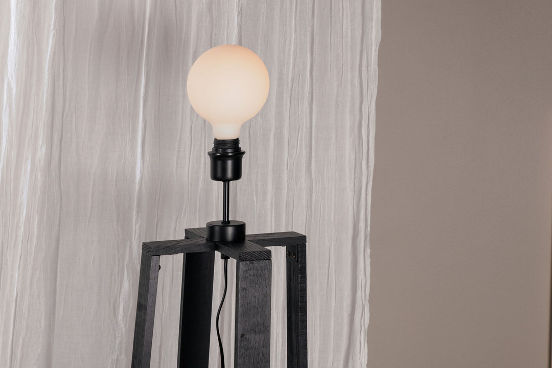 Venture Home Avspark -Floor Lamp - Blk Leg/Smokey Glass/Add Blk Smoked Glass ball on top