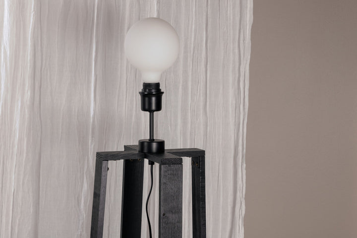 Venture Home Avspark -Floor Lamp - Blk Leg/Smokey Glass/Add Blk Smoked Glass ball on top