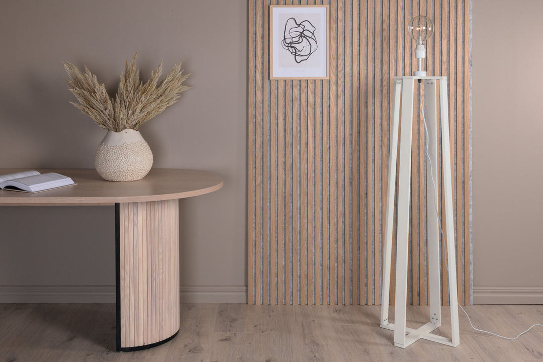 Venture Home Avspark -Floor Lamp - Blk Leg / White Glass/Add hote Glass ball on top