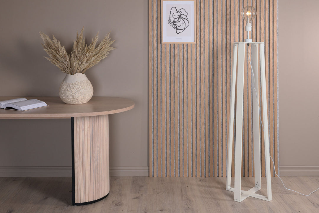 Venture Home Avspark -Floor Lamp - Blk Leg / White Glass/Add hote Glass ball on top