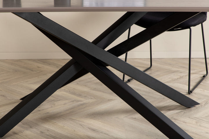 Venture Home Piazza Dining Table - Black / Grey Veneer