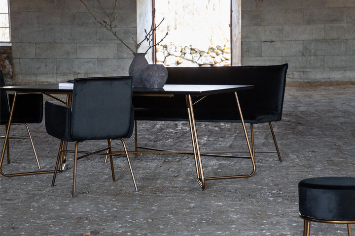 Venture Home Petra Dining Table - Distressed Copper / Black Veneer