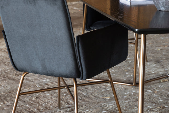 Venture Home Petra Dining Table - Distressed Copper / Black Veneer