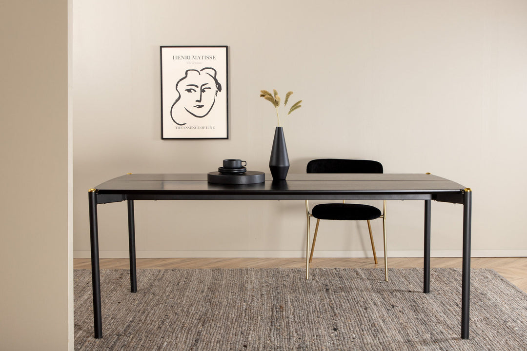 Venture Home Pelle Dining Table - Black / black Black