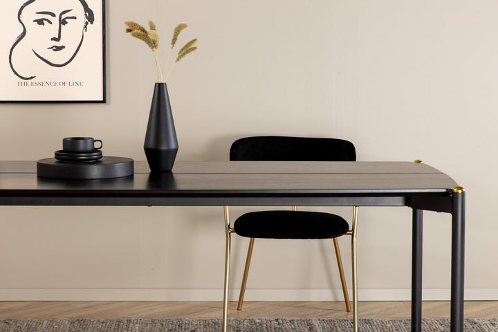 Venture Home Pelle Dining Table - Black / black Black