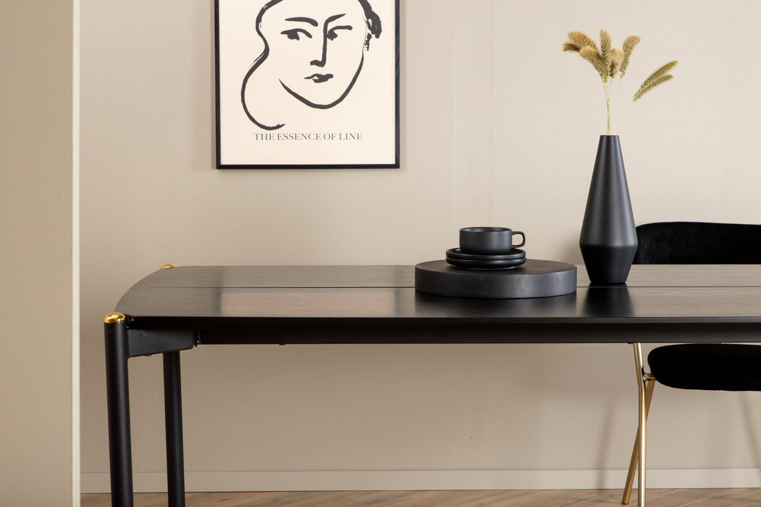 Venture Home Pelle Dining Table - Black / black Black