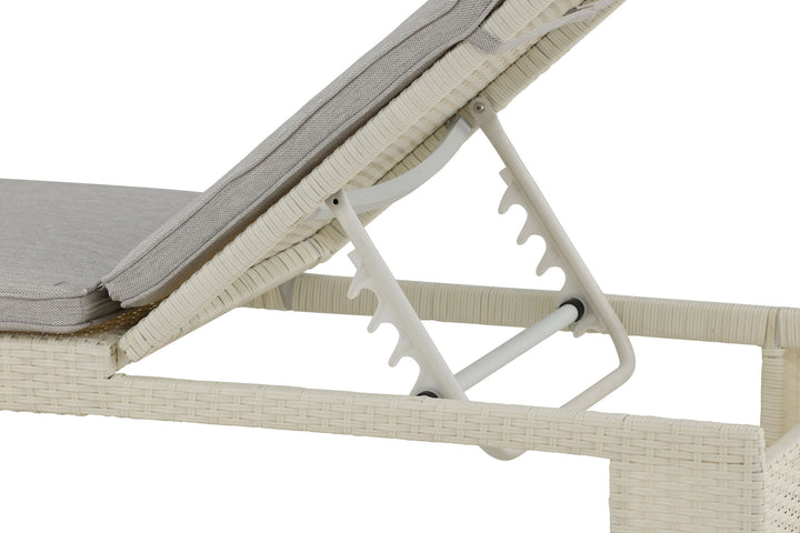 Venture Home London Sun Lounge - White/Grey