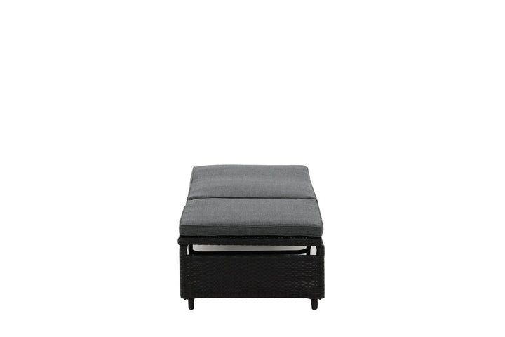 Venture Home London Sun Lounge - Black/Grey