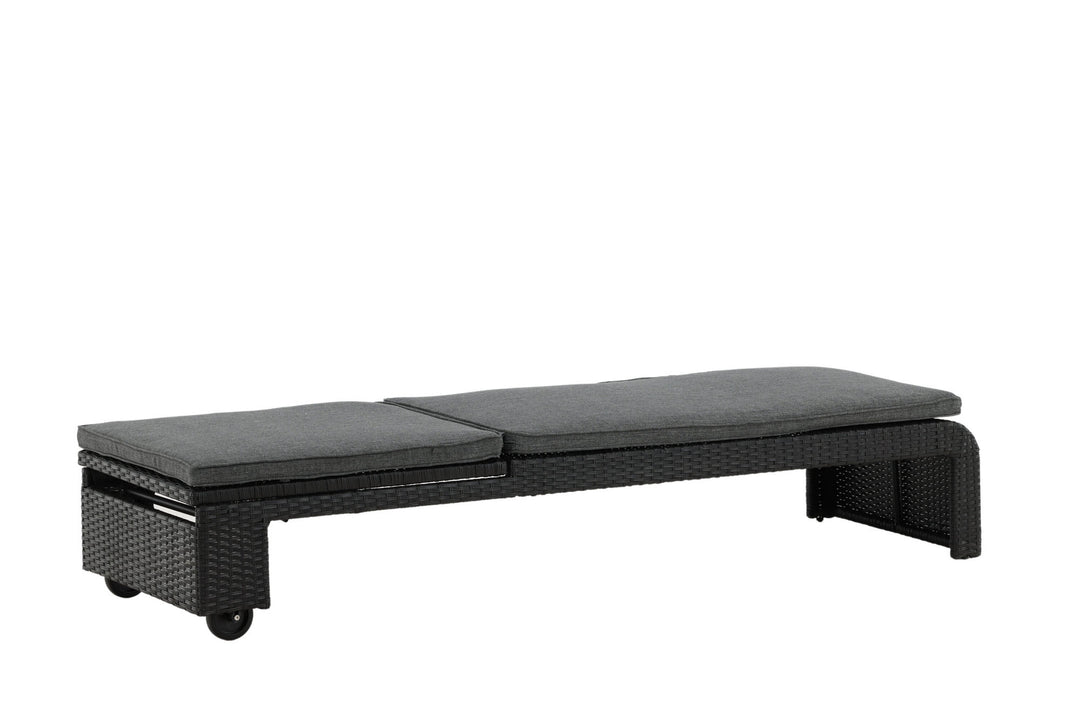 Venture Home London Sun Lounge - Black/Grey