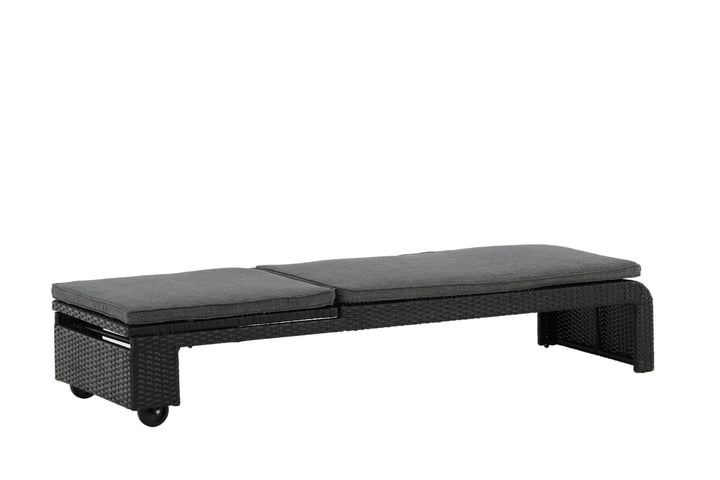 Venture Home London Sun Lounge - Black/Grey