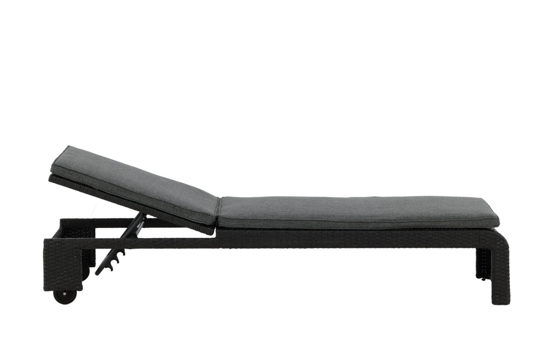 Venture Home London Sun Lounge - Black/Grey