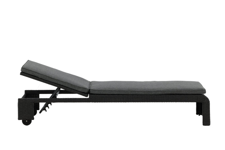 Venture Home London Sun Lounge - Black/Grey