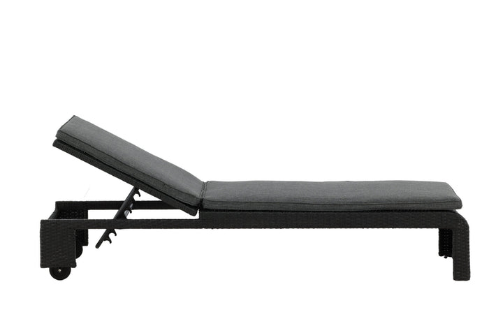 Venture Home London Sun Lounge - Black/Grey