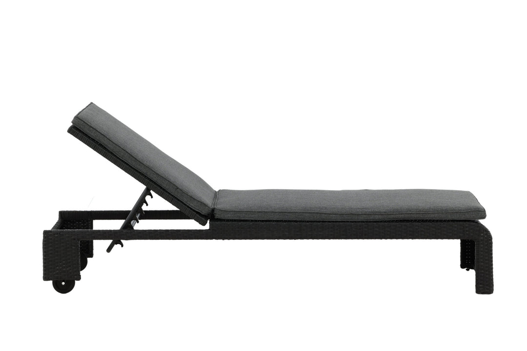 Venture Home London Sun Lounge - Black/Grey
