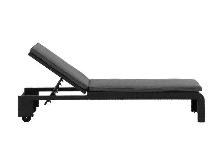 Venture Home London Sun Lounge - Black/Grey