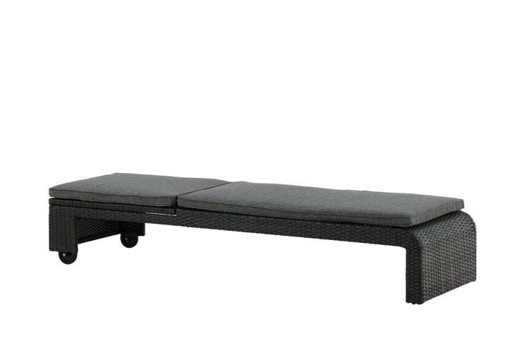 Venture Home London Sun Lounge - Black/Grey