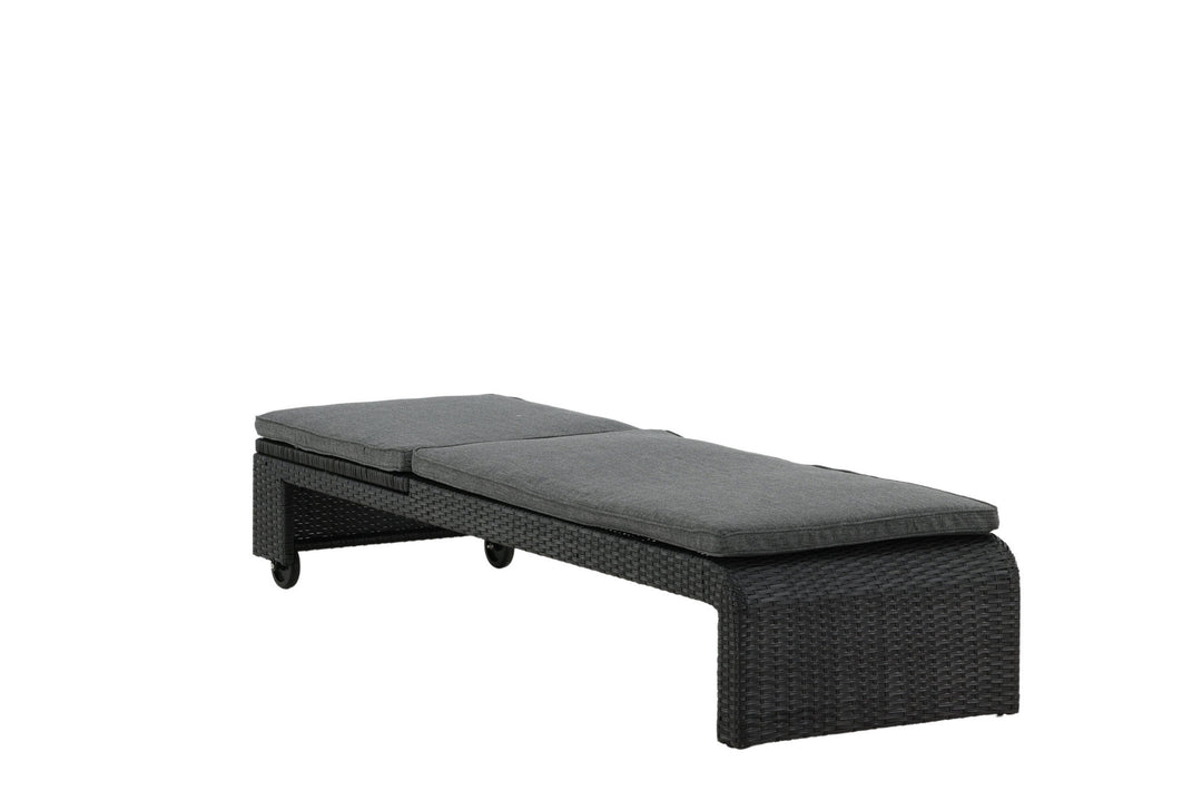 Venture Home London Sun Lounge - Black/Grey
