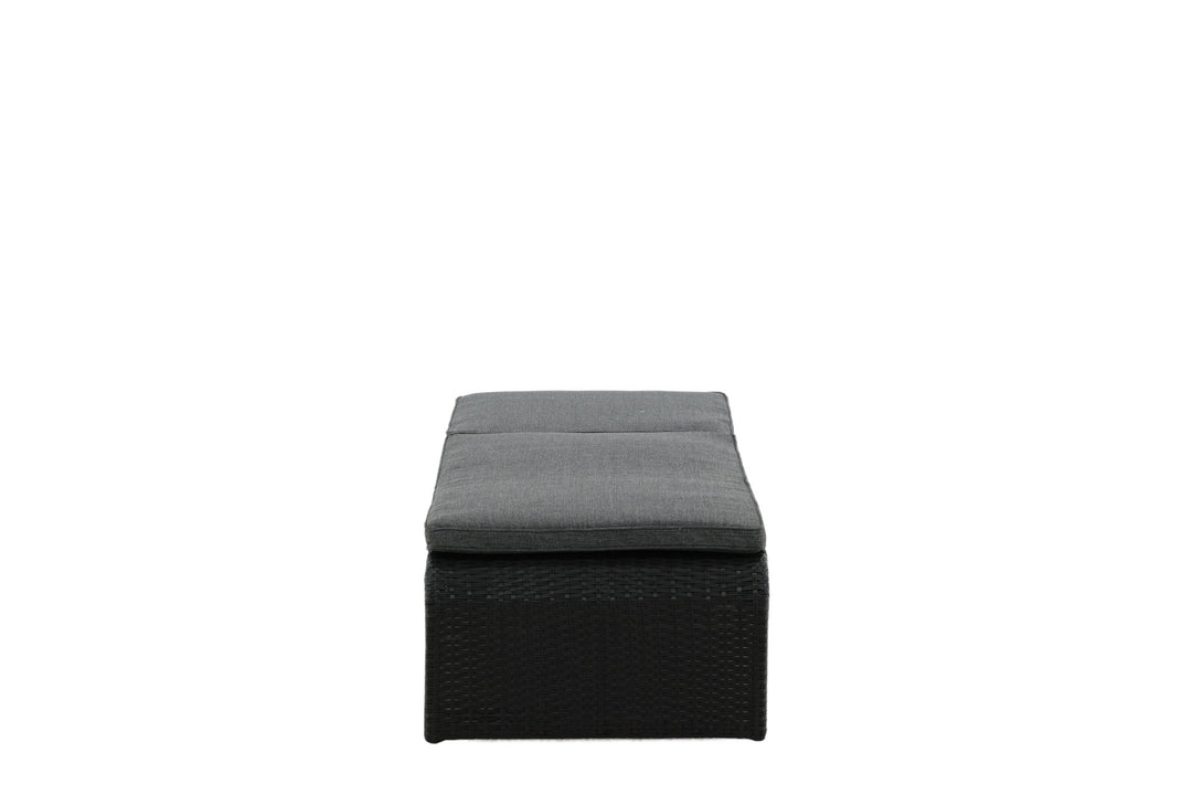 Venture Home London Sun Lounge - Black/Grey