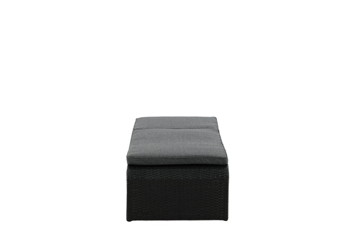 Venture Home London Sun Lounge - Black/Grey