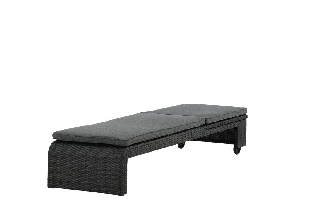 Venture Home London Sun Lounge - Black/Grey
