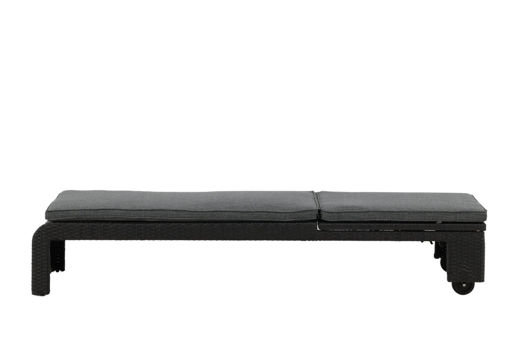 Venture Home London Sun Lounge - Black/Grey