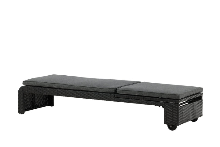 Venture Home London Sun Lounge - Black/Grey