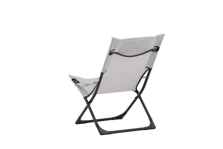 Venture Home Seville Foldable Relax Chair 2-pack - Black Frame/Grey Cushion