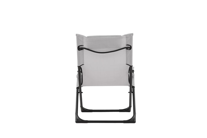 Venture Home Seville Foldable Relax Chair 2-pack - Black Frame/Grey Cushion
