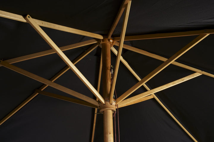 Venture Home Ixos Umbrella - ø300 - Wood / Black Fabric