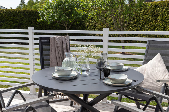 Venture Home Alma Dining Table - Black Alu - ø120cm