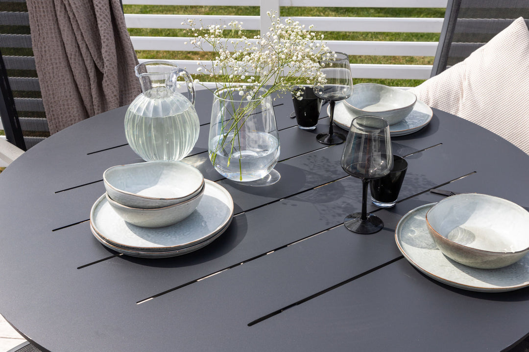 Venture Home Alma Dining Table - Black Alu - ø120cm