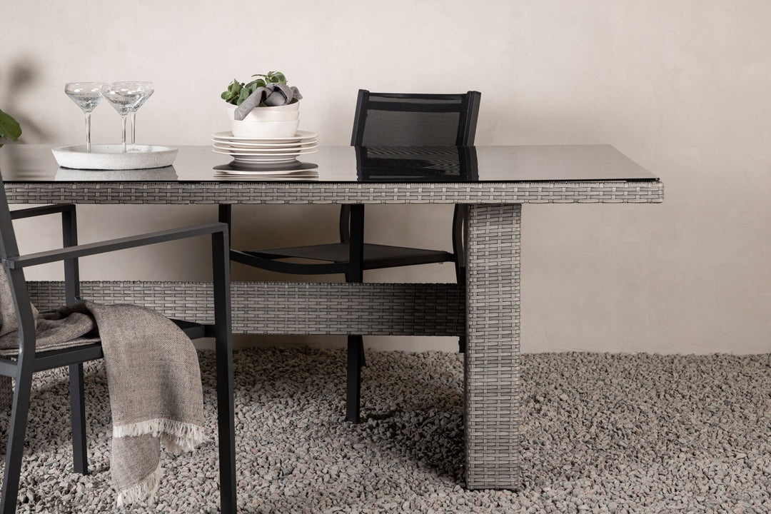 Venture Home Padova Table 200*100 - Grey/Glass