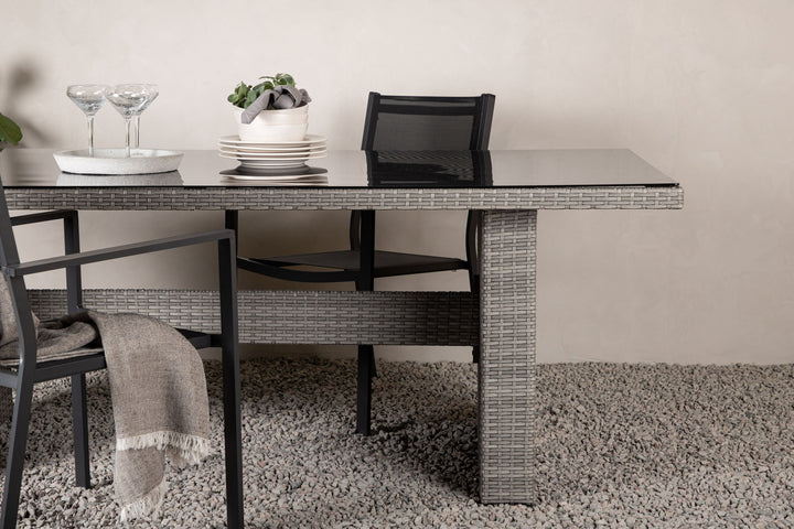 Venture Home Padova Table 200*100 - Grey/Glass