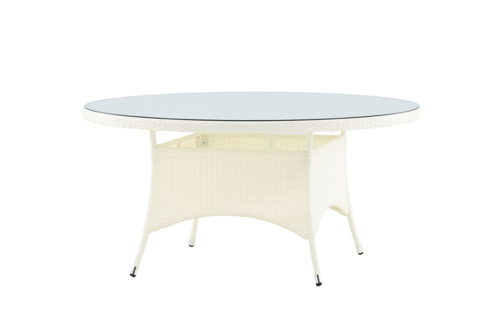 Venture Home Volta Table ø 150 - White/Glass